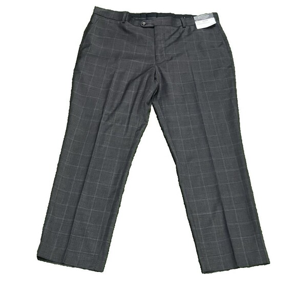Pronto Uomo Window Pane Dress Pants Gray SZ 40 X 30 New $120 - Picture 1 of 7